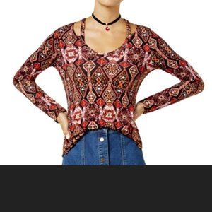 Ultra Flirt Blouse Size M Cold Shoulder Long Sleev